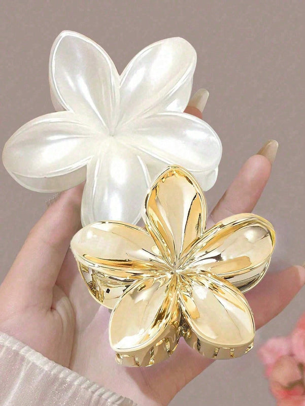 Large Acrylic Flower Hair Claw Clip – Elegant Chic Floral Accessory