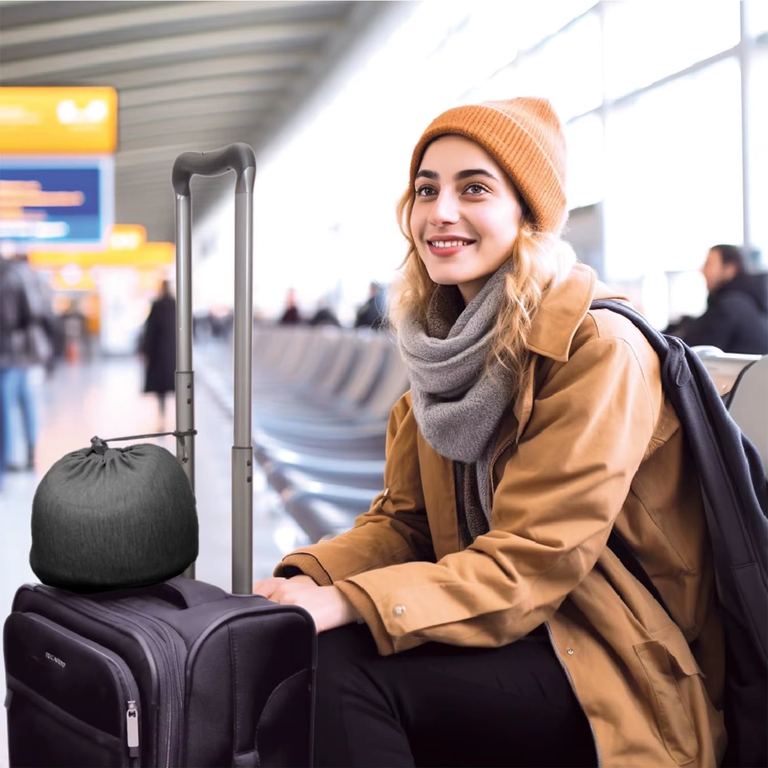 Memory Foam Travel Pillow | Provides Real Support to Head, Neck, and Chin,Travel Neck Pillow Travel Neck Cushion Durable U-Shape
