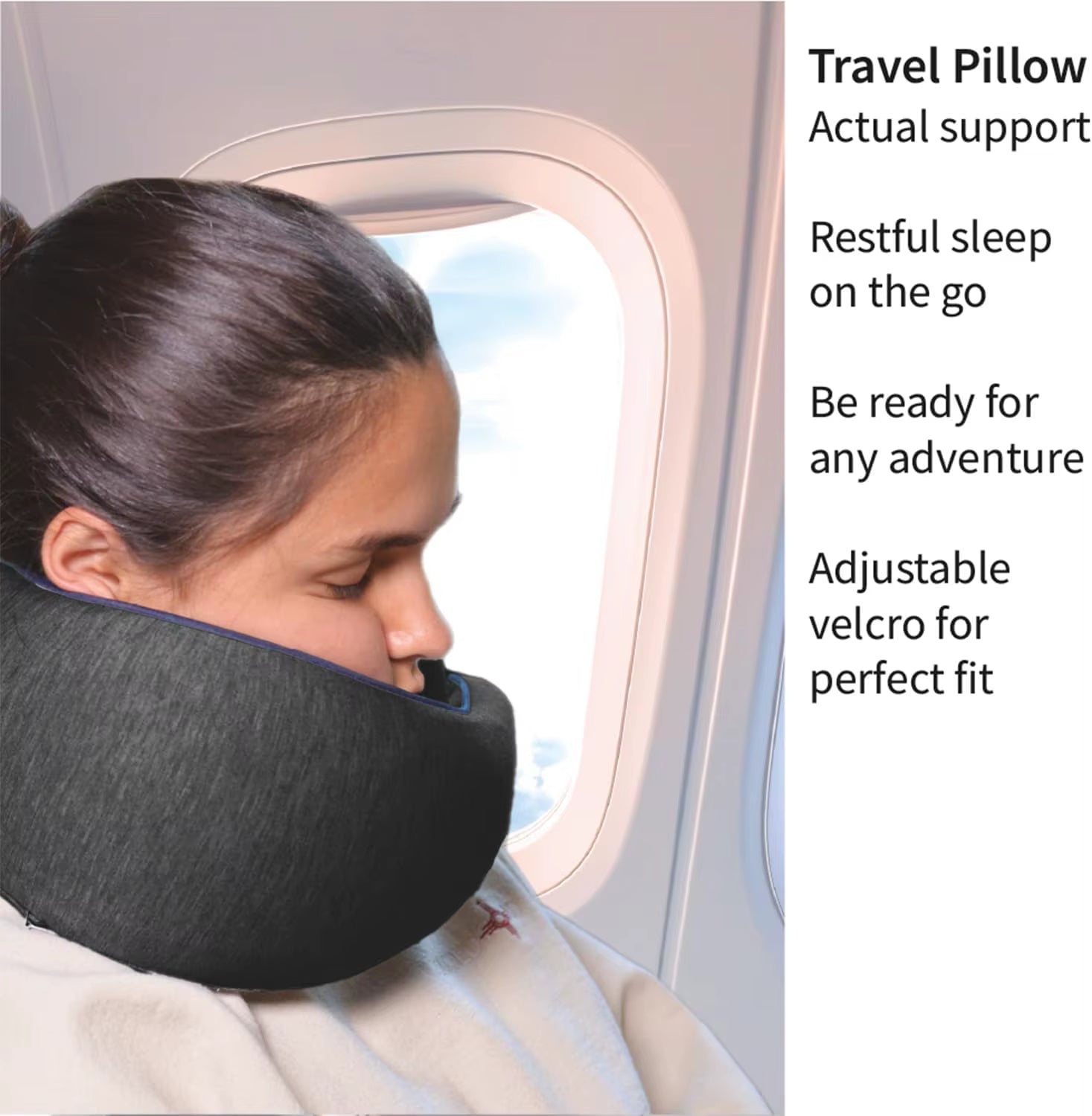 Memory Foam Travel Pillow | Provides Real Support to Head, Neck, and Chin,Travel Neck Pillow Travel Neck Cushion Durable U-Shape