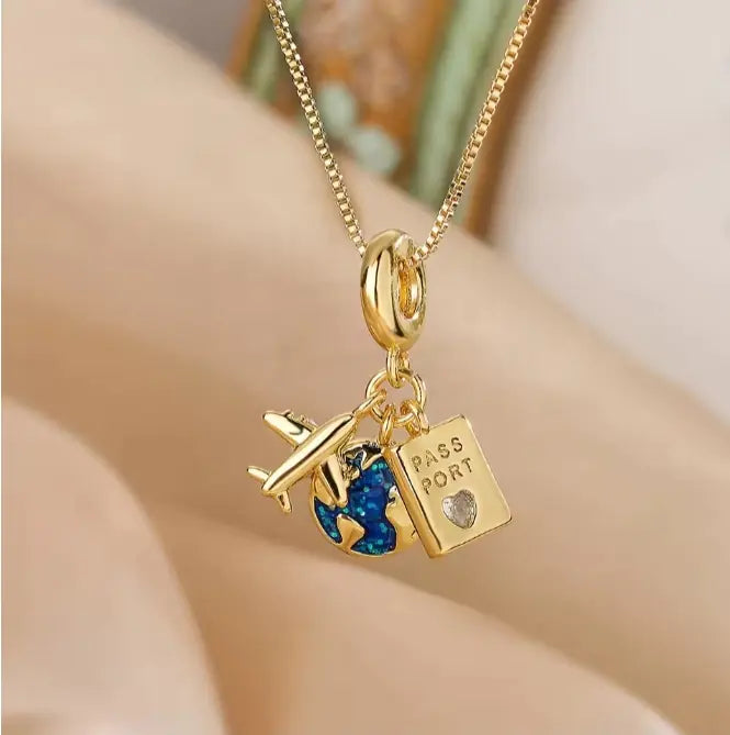 Passport Pendant Necklace