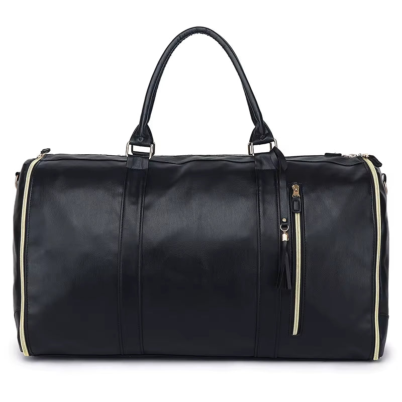 New Women'S Large PU Folding Suit Storage Bag Large Capacity Hand Luggage Bag Travel Bag Multi Function