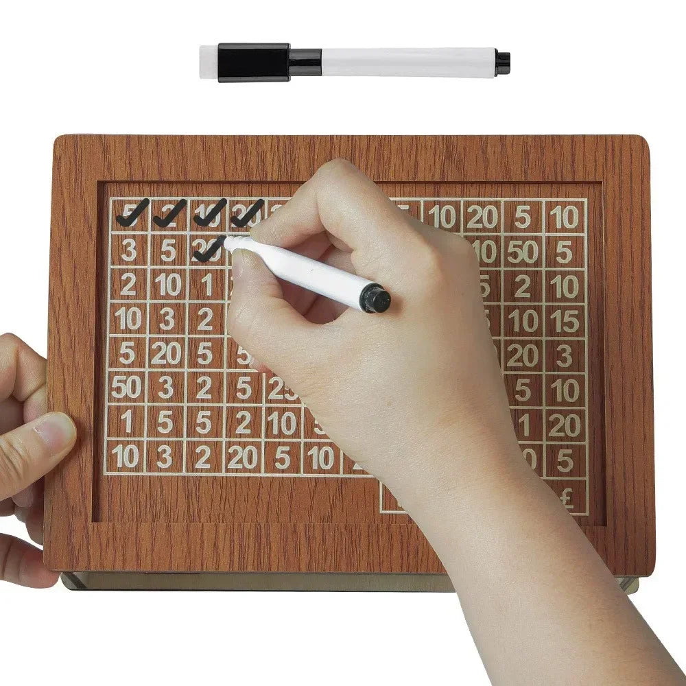 Saving Money Box Dollar Piggy Bank Decorative Bank Box Retro Reusable Wooden Box 10000 Saving Challenge Money Jar Coin Cash