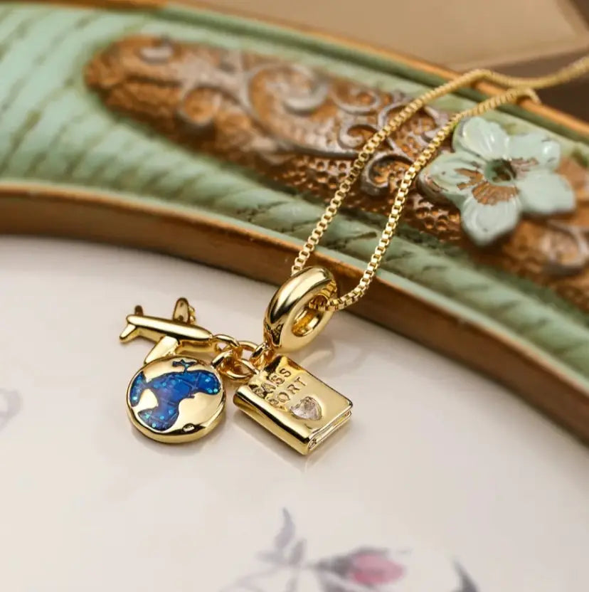 Passport Pendant Necklace